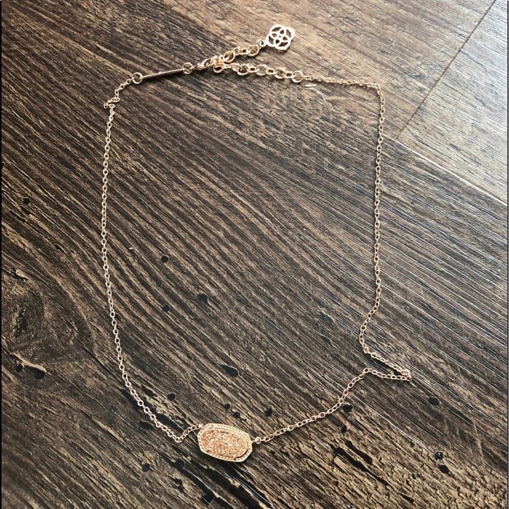 Kendra Scott rose gold Elisa necklace